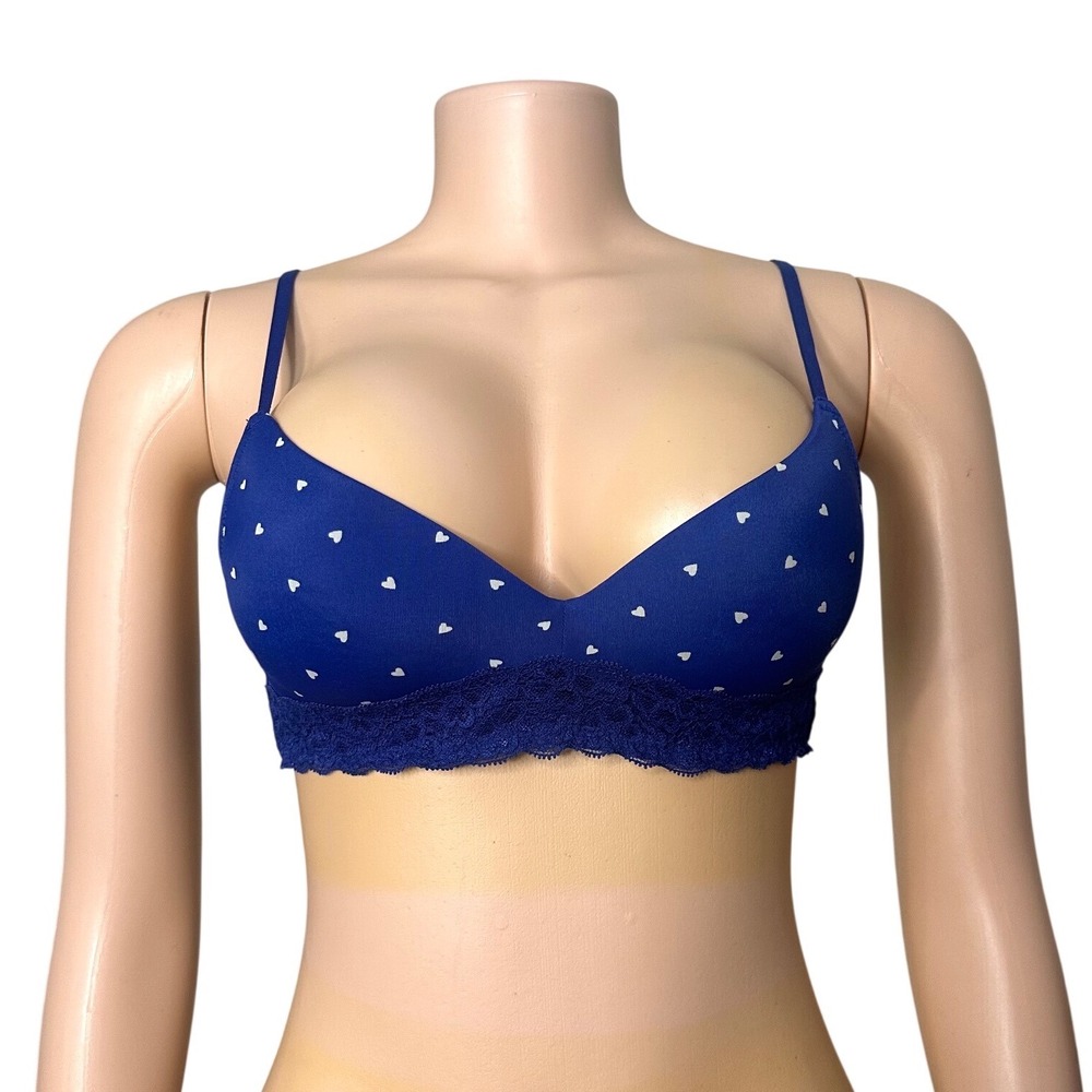 Pink Victoria's Secret Wireless Bra Size 32B‎ Blue